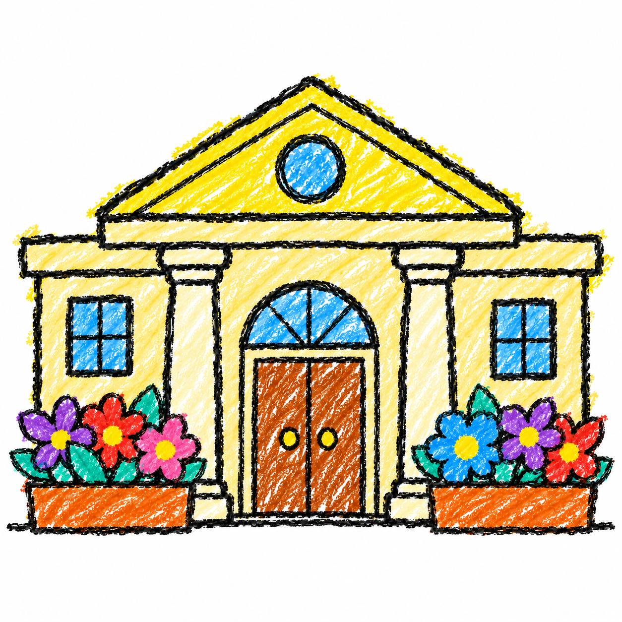 Museum and street planter
