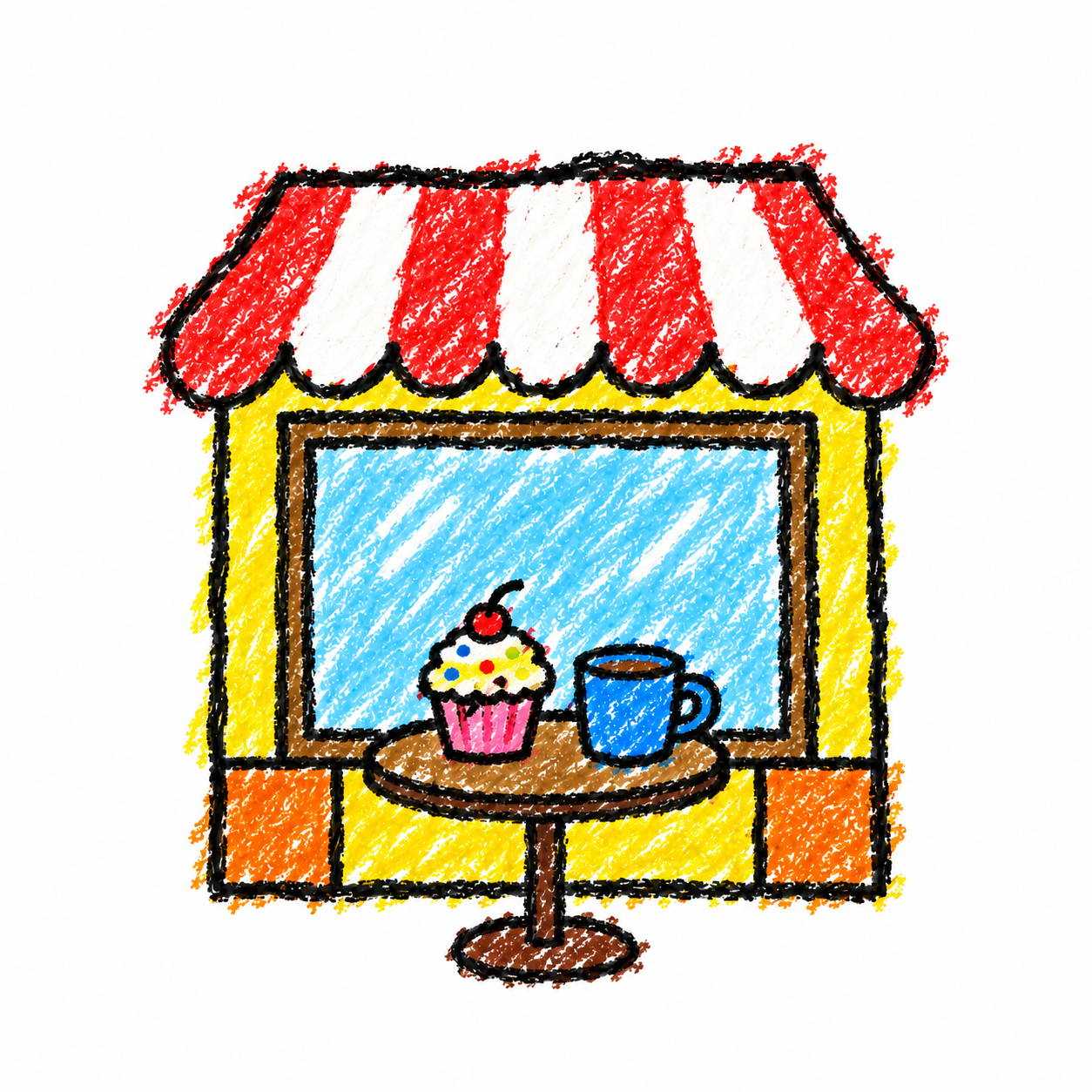 Café and cupcake