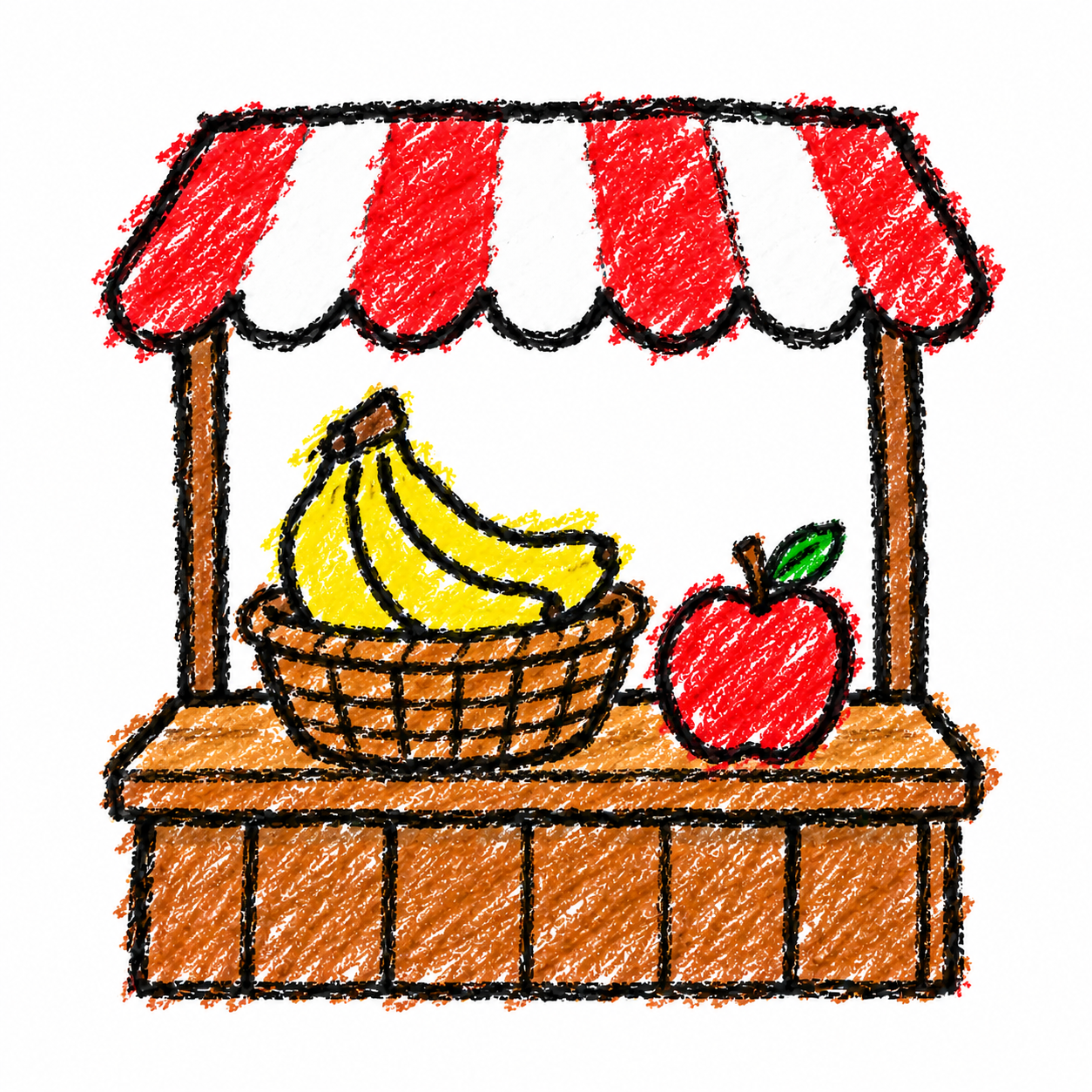 Fruit stall and banana