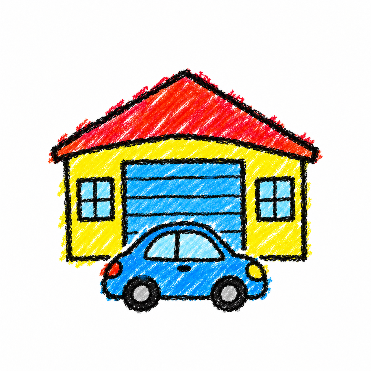 Repair garage and little car