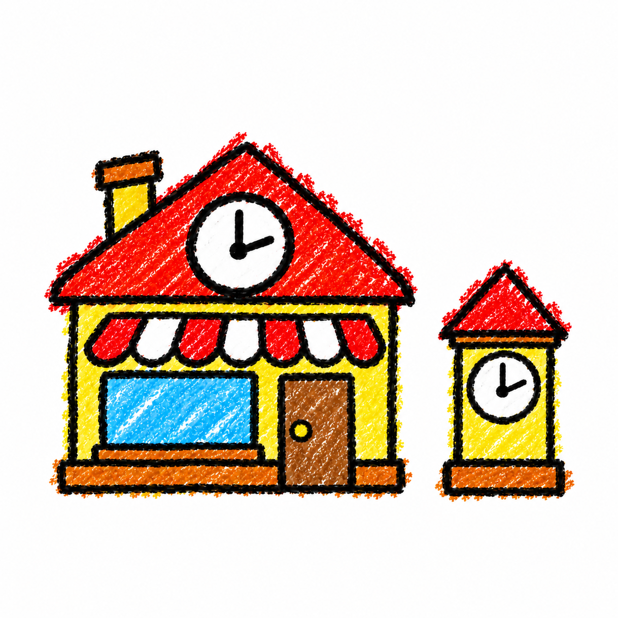 Clock shop and clock tower