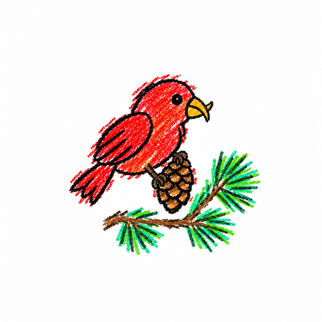 Red crossbill Scene