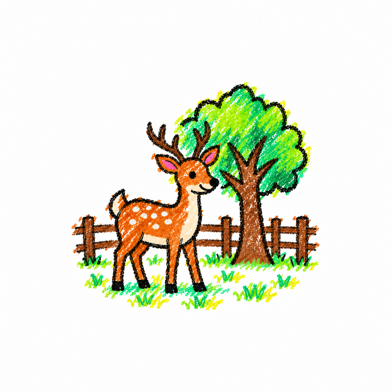Farmed sika deer Scene