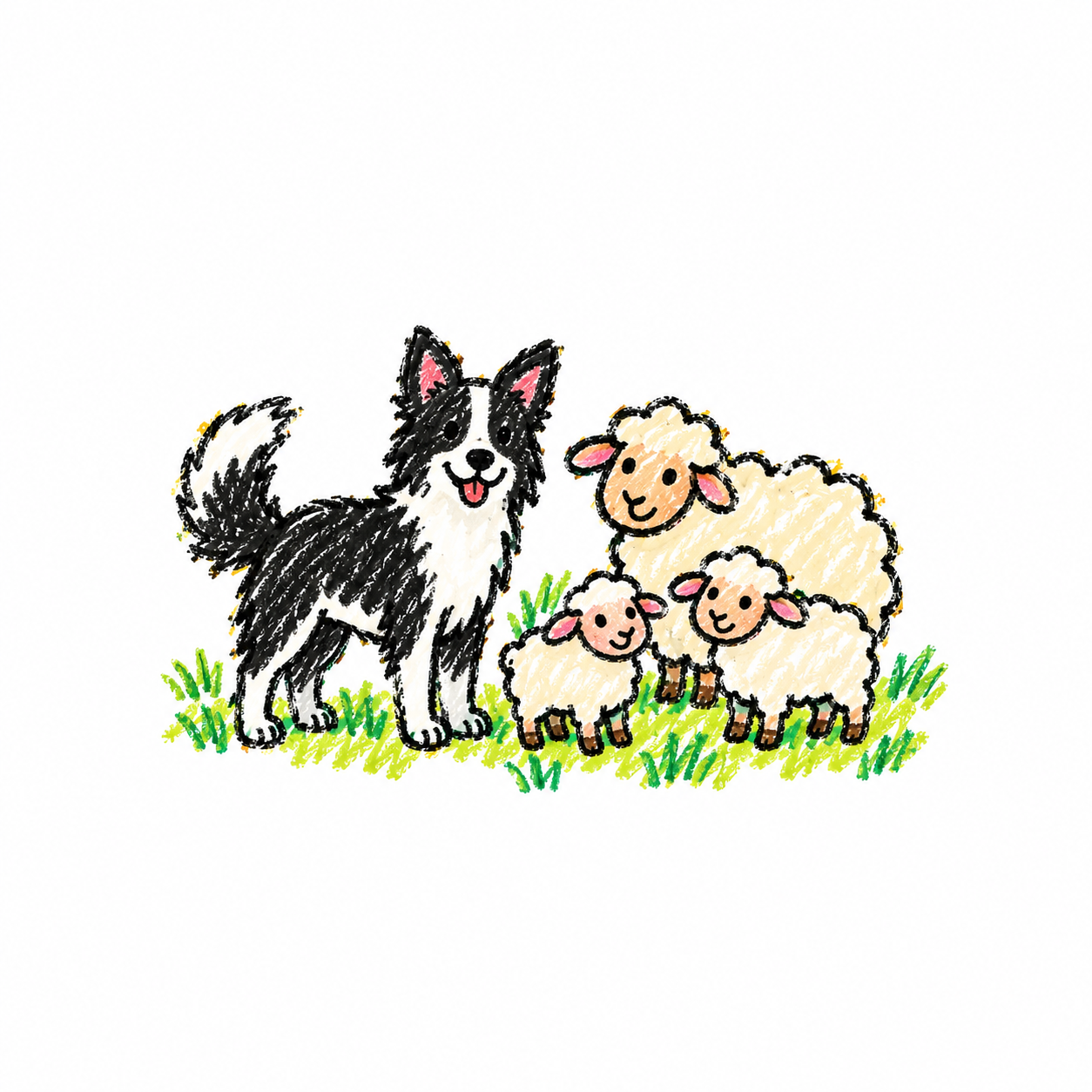 Farm sheepdog Scene