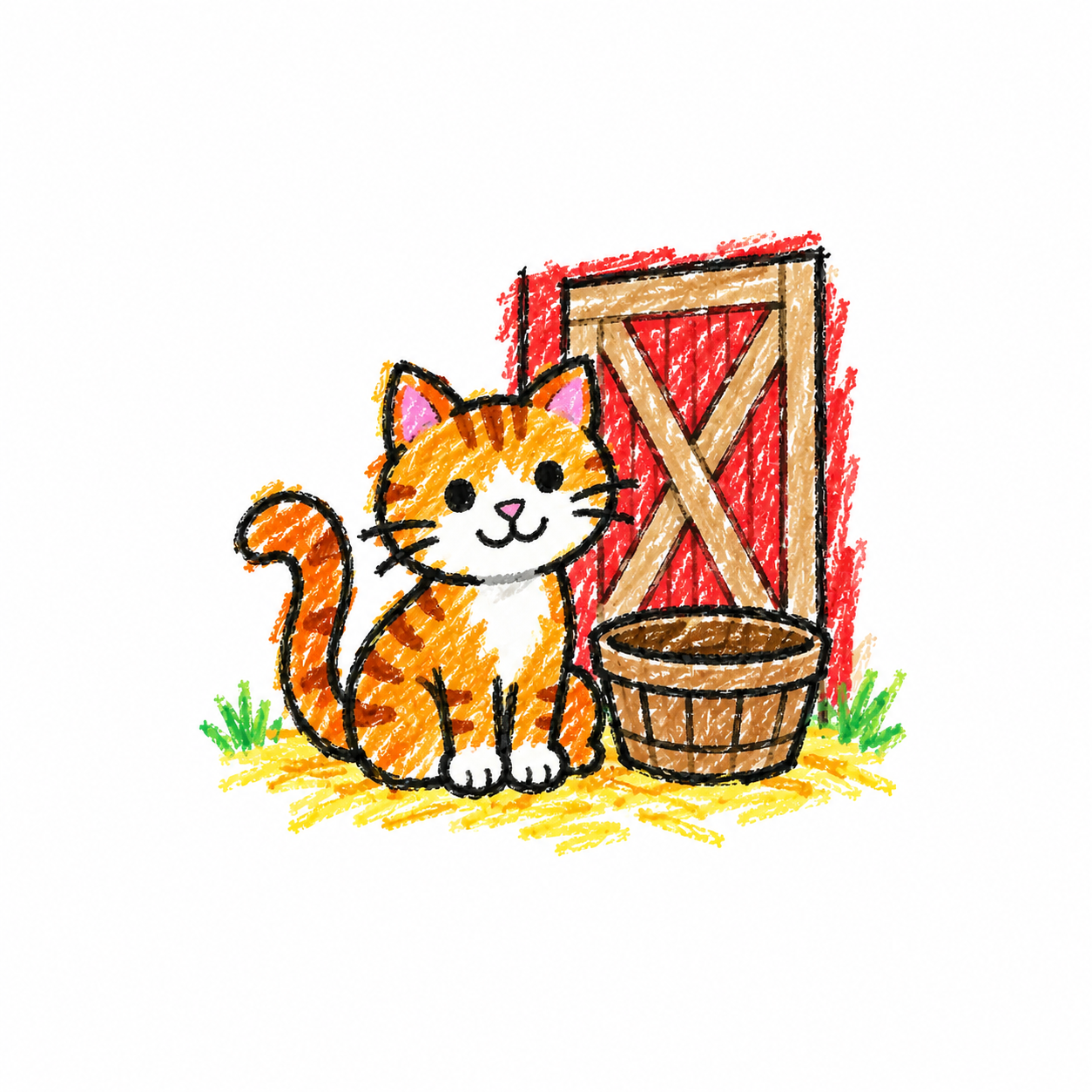 Farm cat Scene