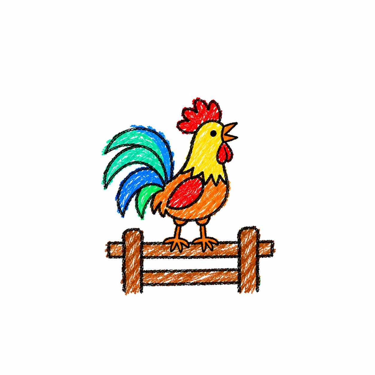 Rooster Scene