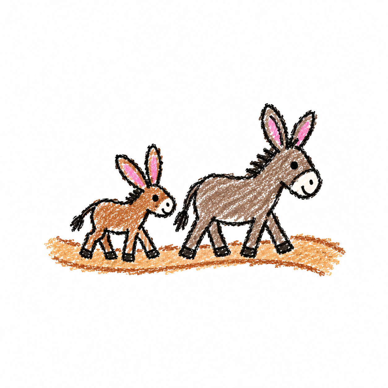 Donkey Foal Scene