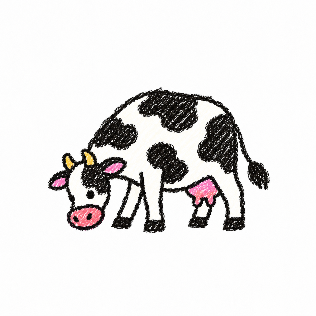 Grazing cow