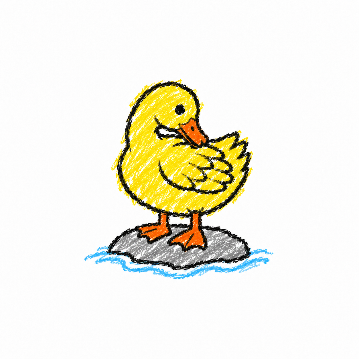 Preening duck Scene