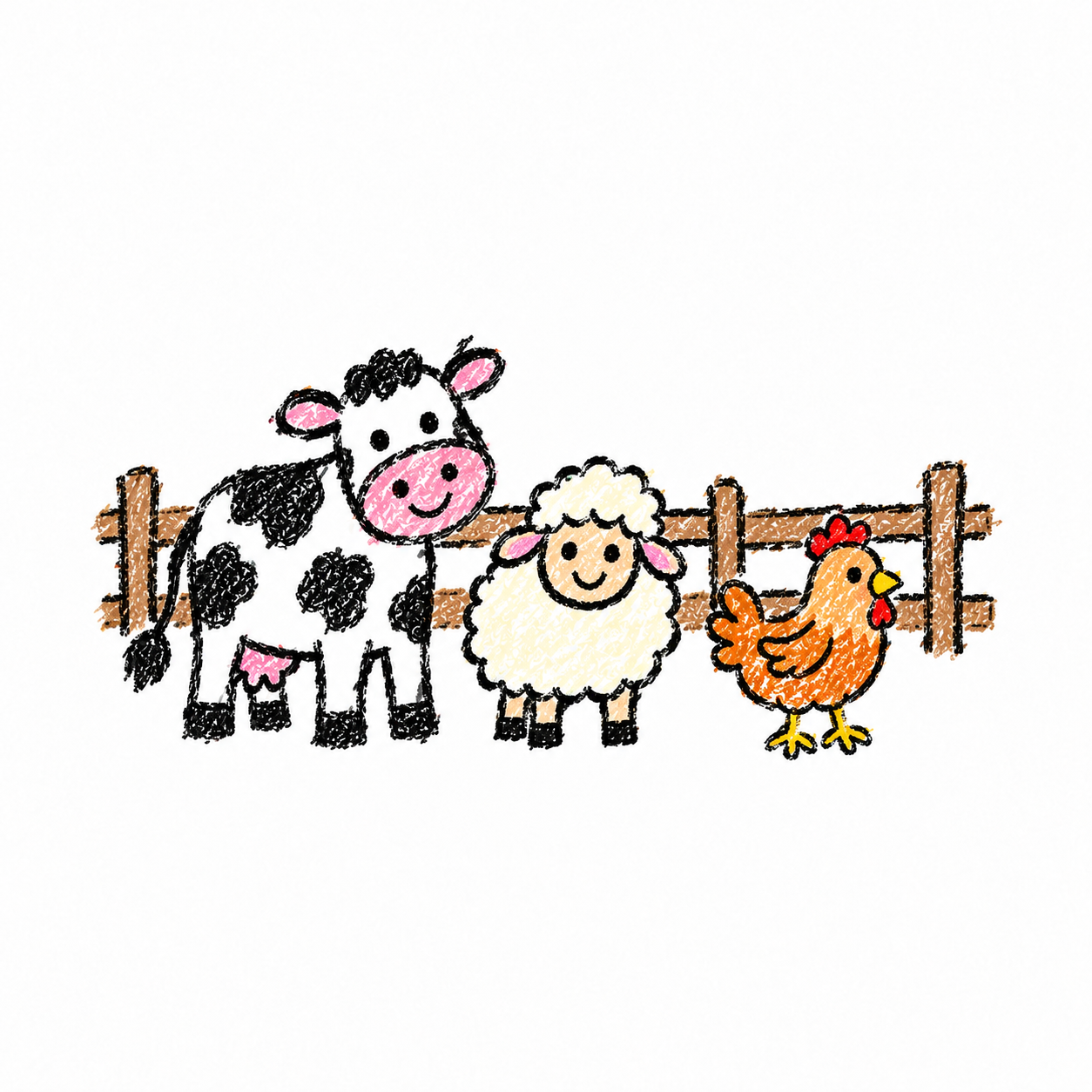 Farm animal group Scene