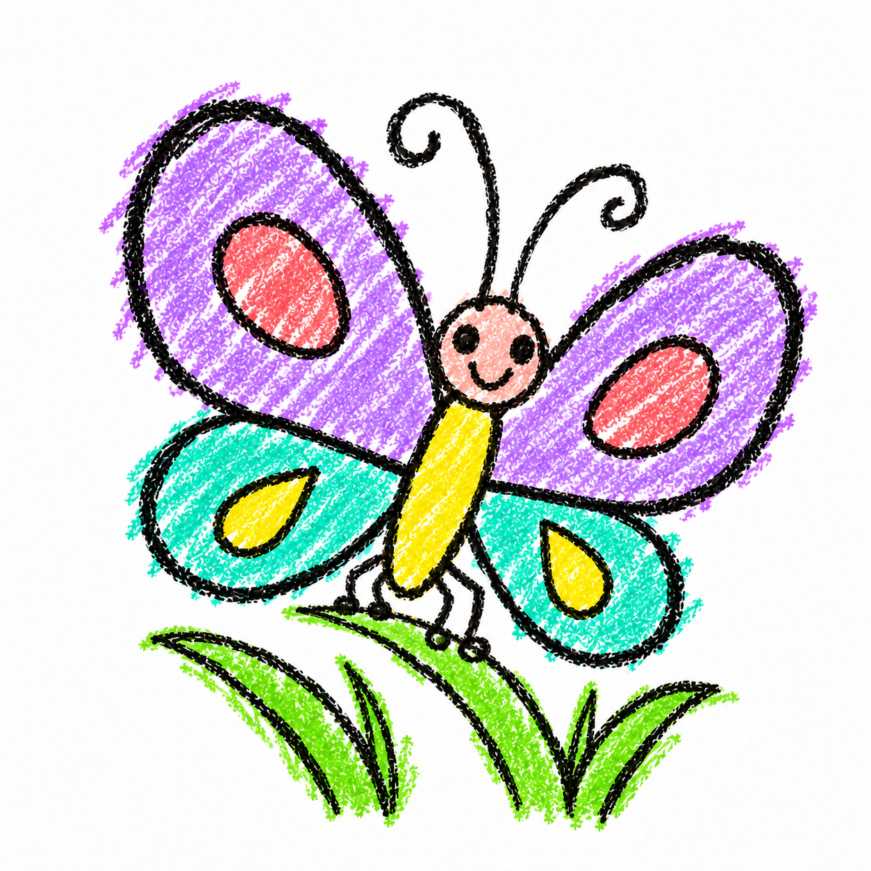 Blue butterfly Scene
