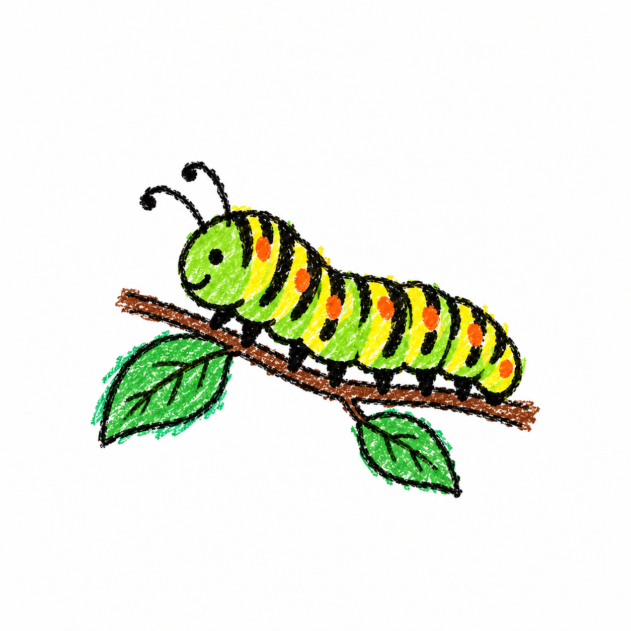 Swallowtail caterpillar Scene