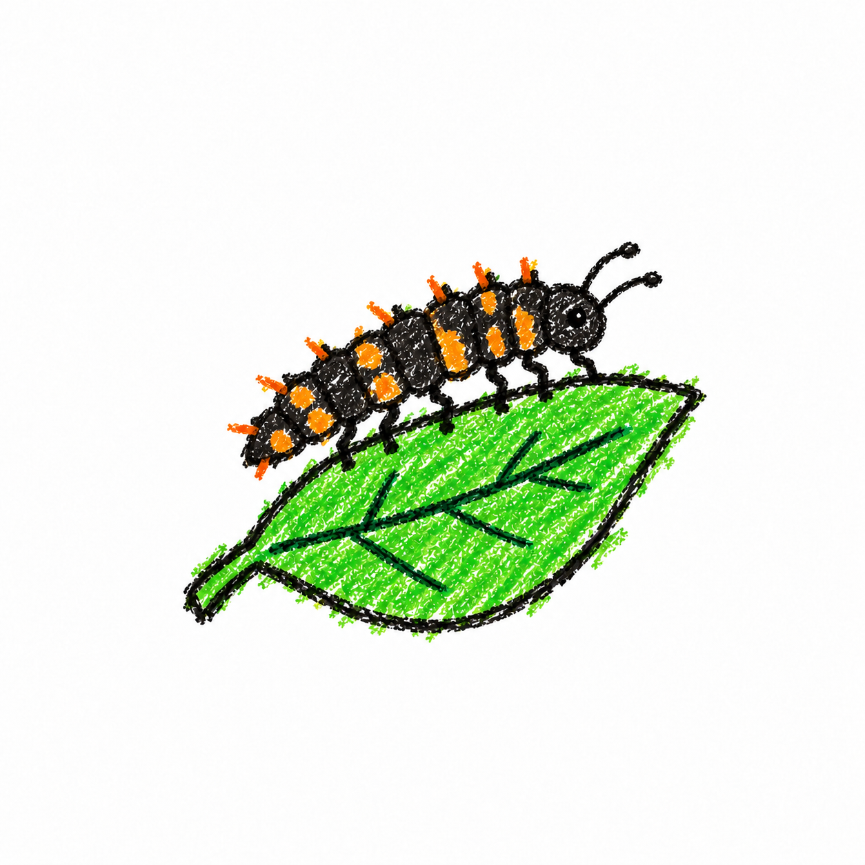 Ladybug larva Scene