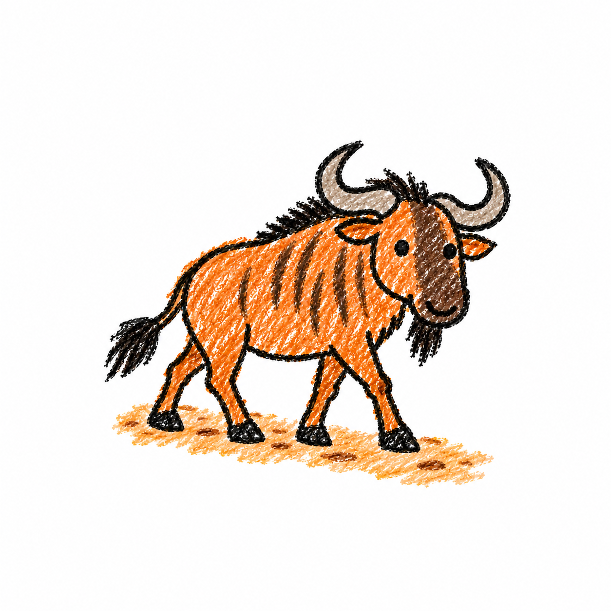 Wildebeest in a Scene