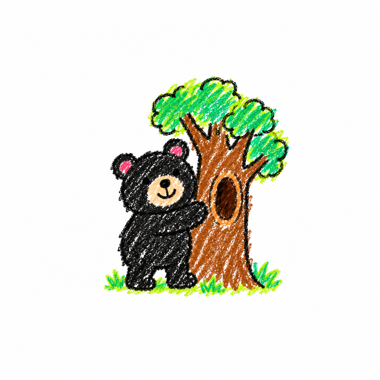 Black bear in a Scene