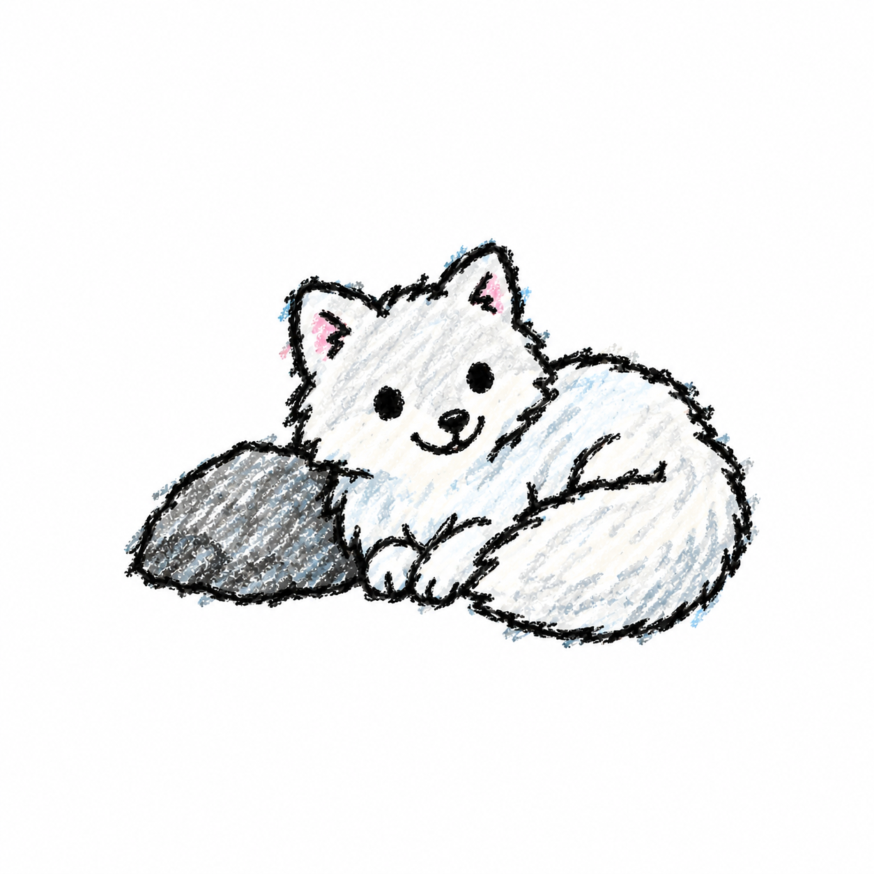 Arctic fox in a Scene