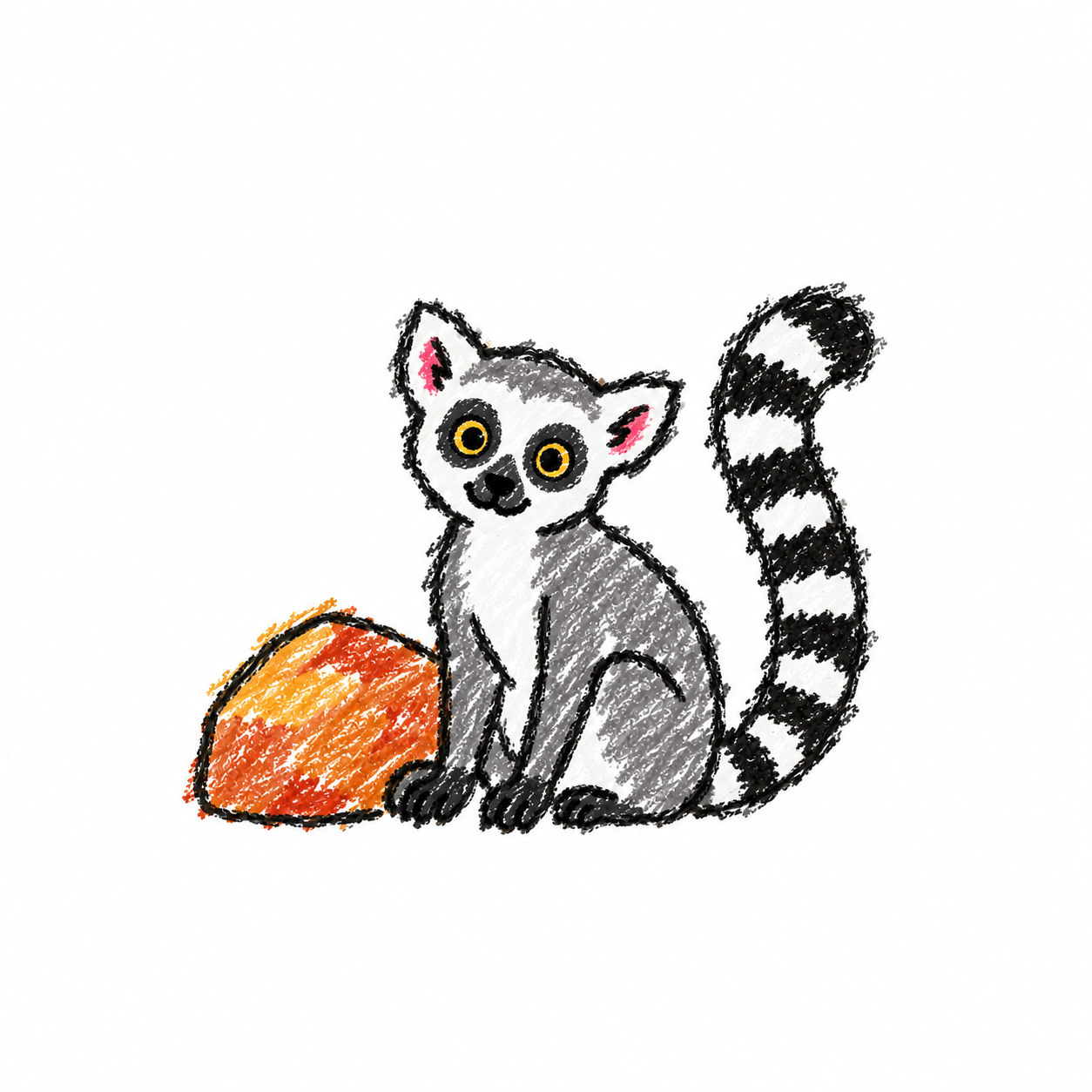 Ring-tailed lemur in a Scene