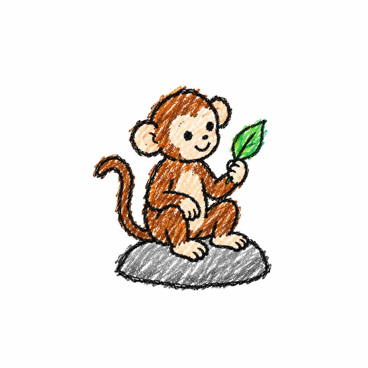 Macaque in a Scene