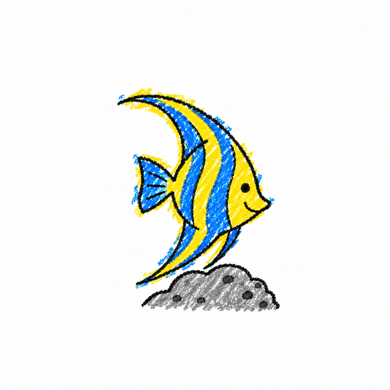 Marine angelfish Scene