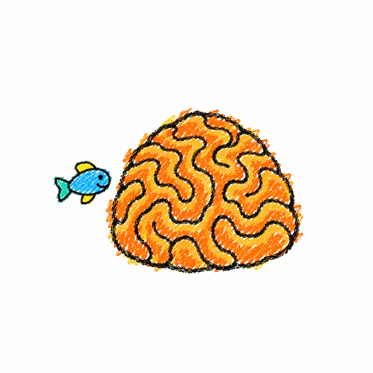 Brain coral Scene