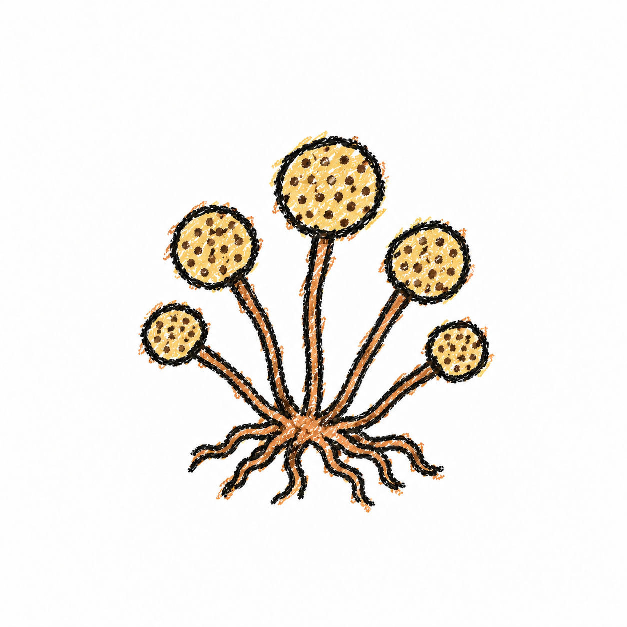 Rhizopus Structure (Diagram)