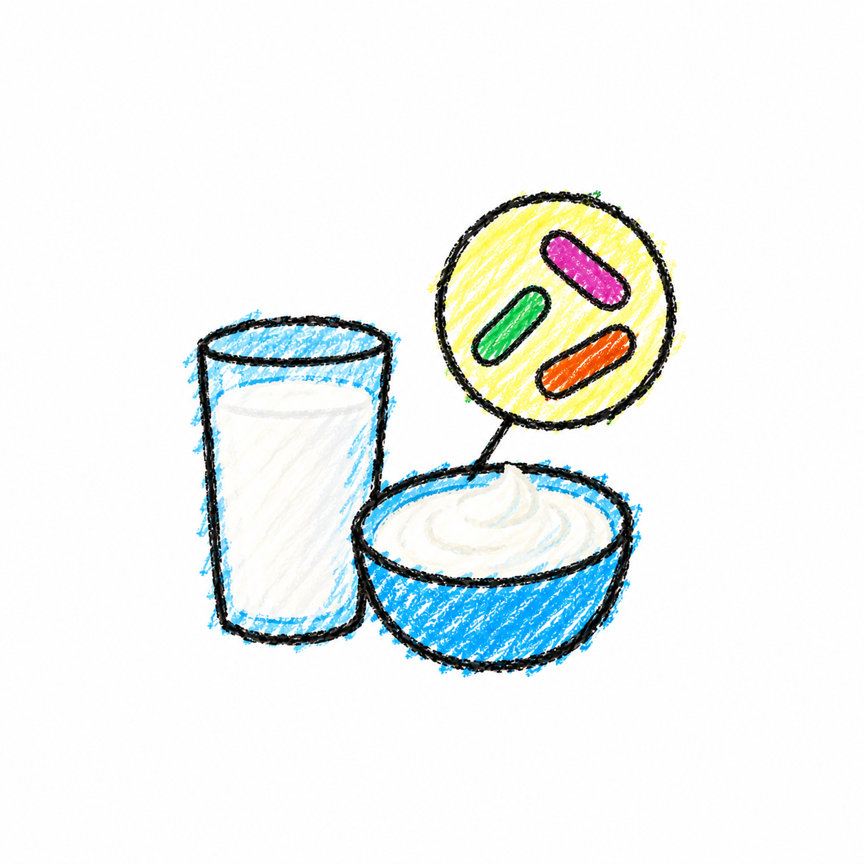 Yogurt Fermentation (Diagram) Scene