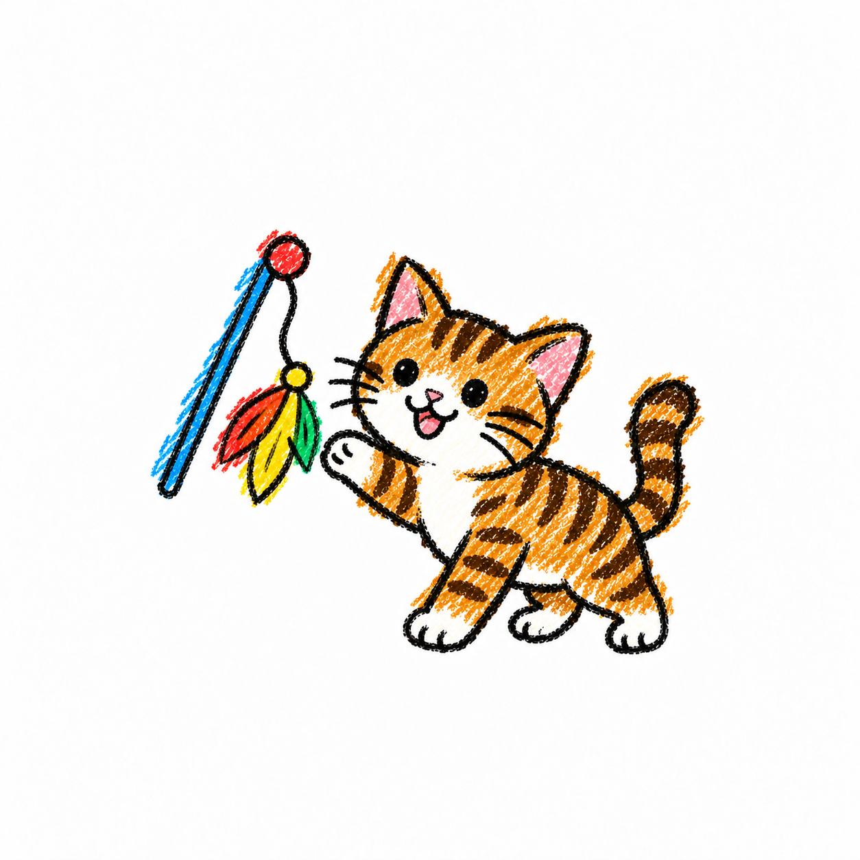 Brown tabby cat Scene
