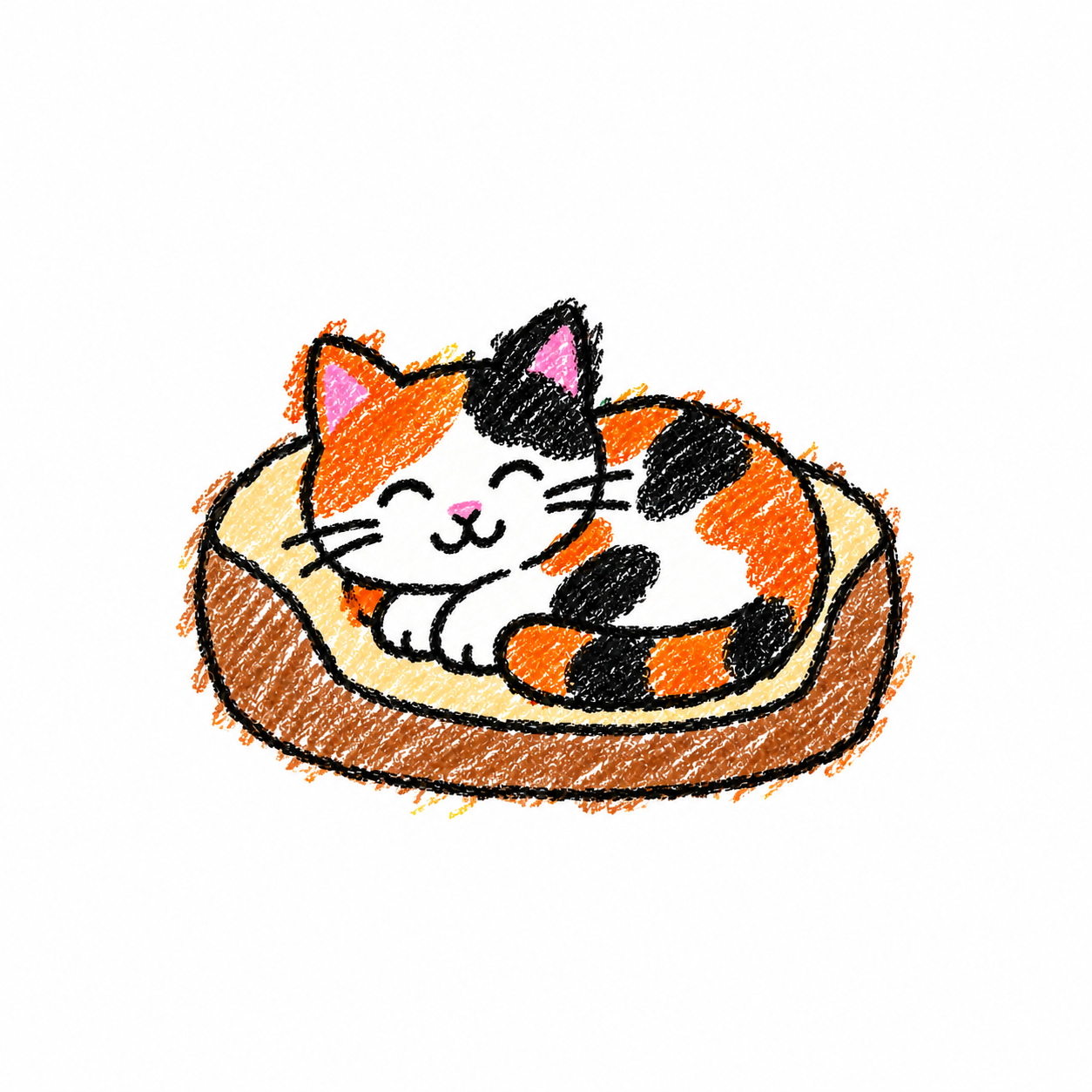 Calico cat Scene