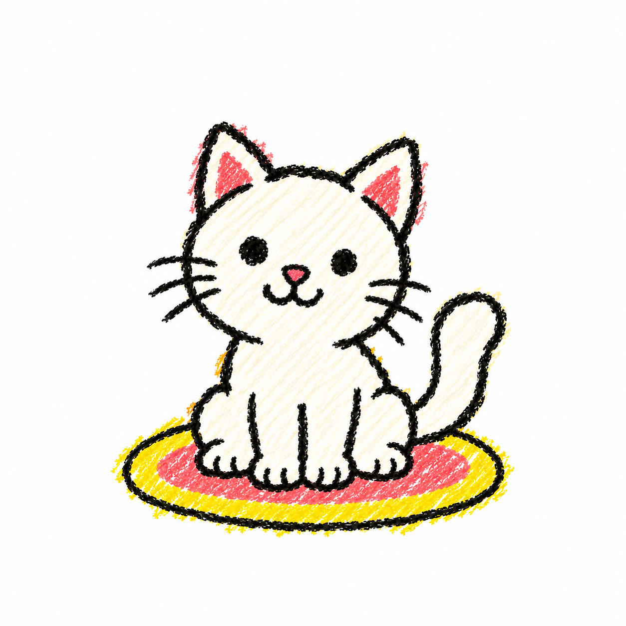 White cat Scene
