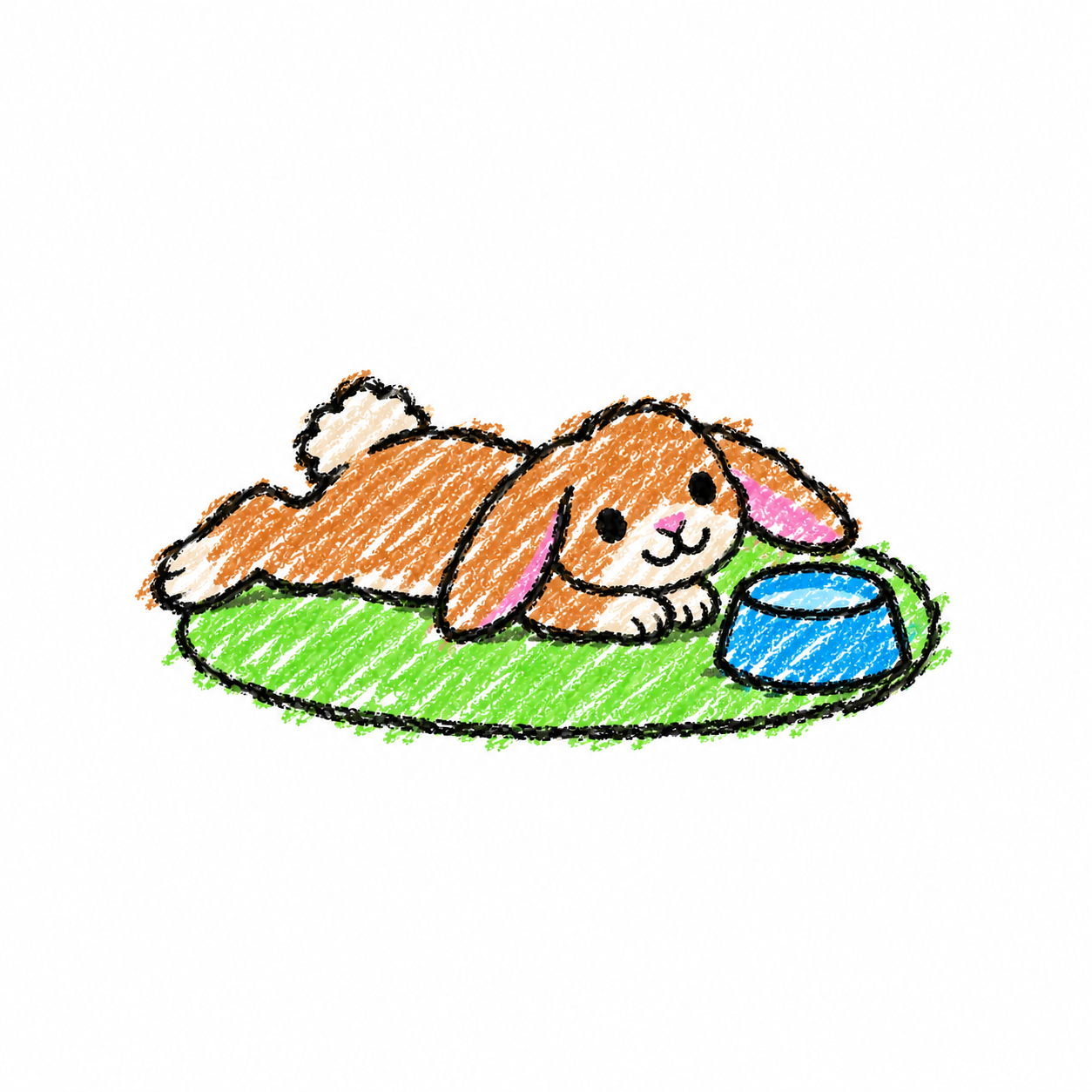Resting Rabbit Scene