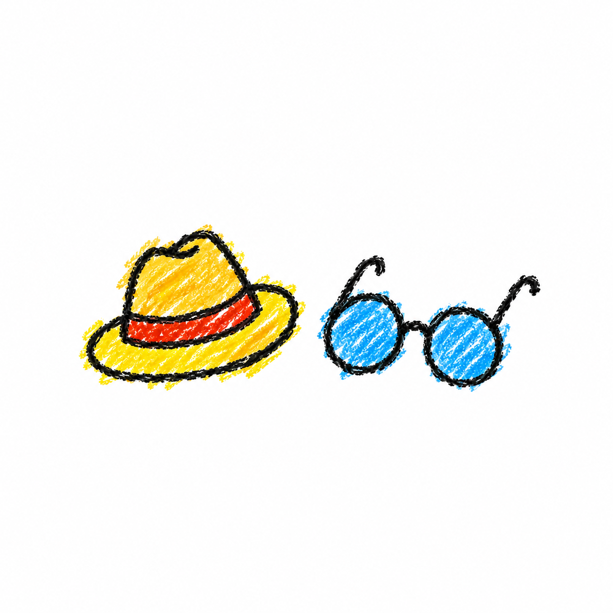 Travel hat and glasses