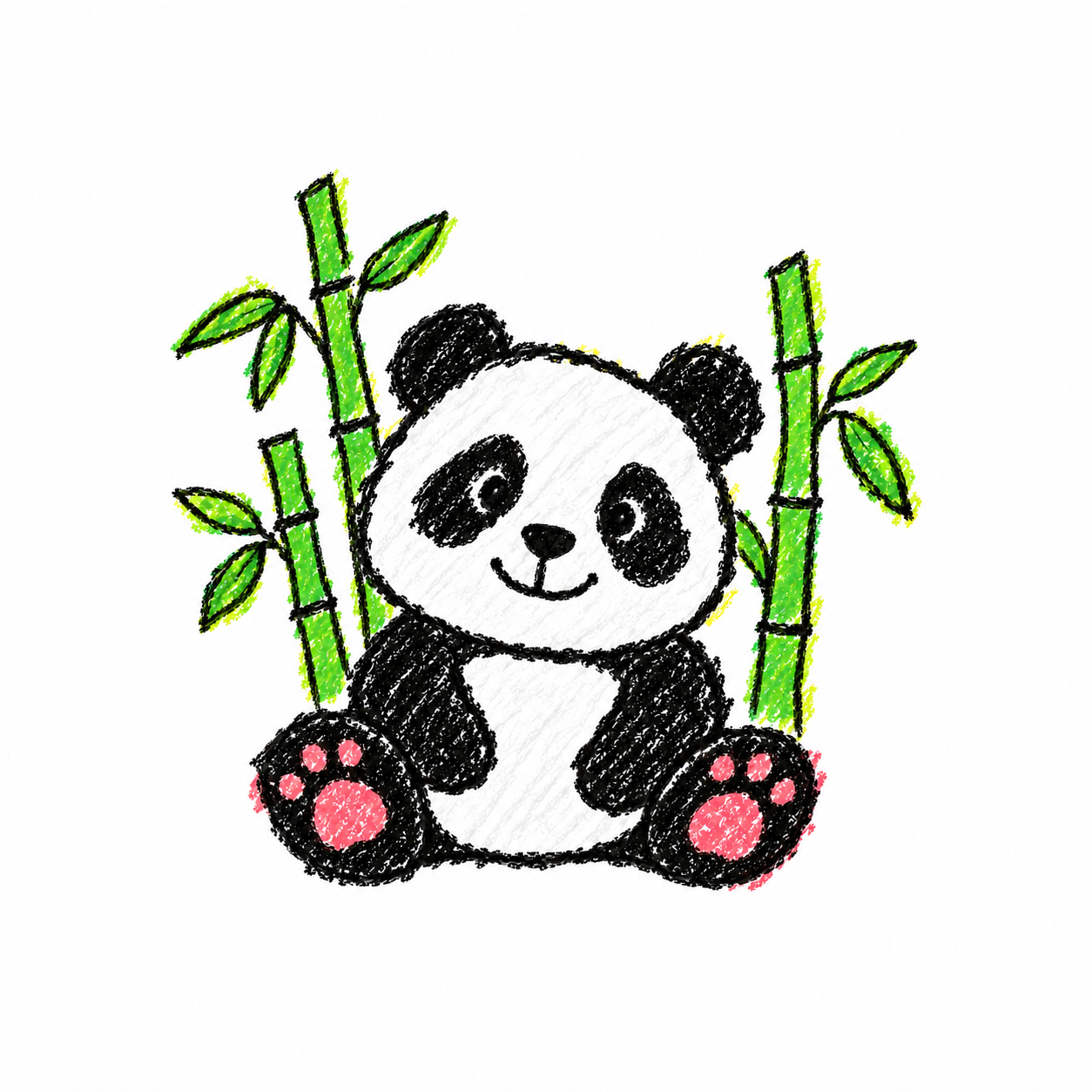 Bamboo grove and panda