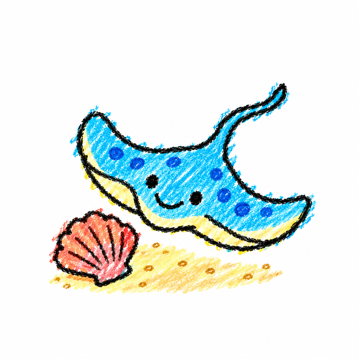 Stingray and scallop