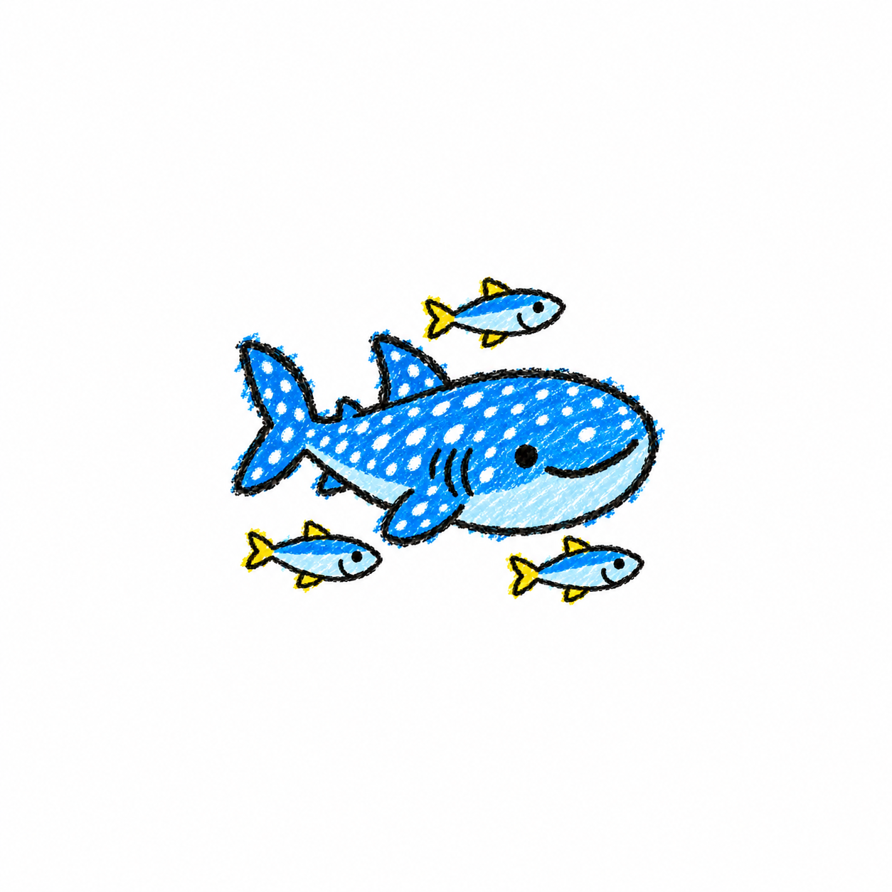 Whale shark and sardine shoal