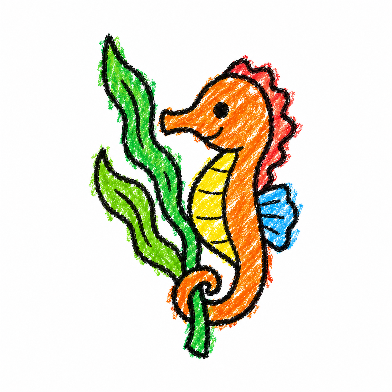 Kelp and seahorse
