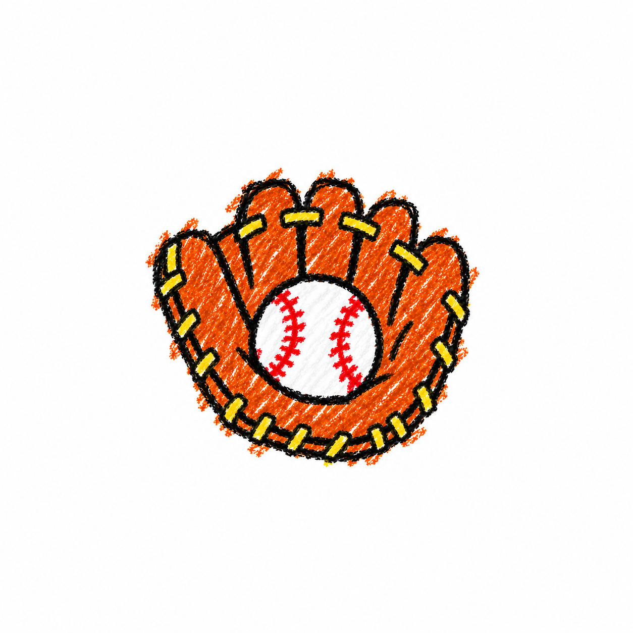 Baseball and baseball glove