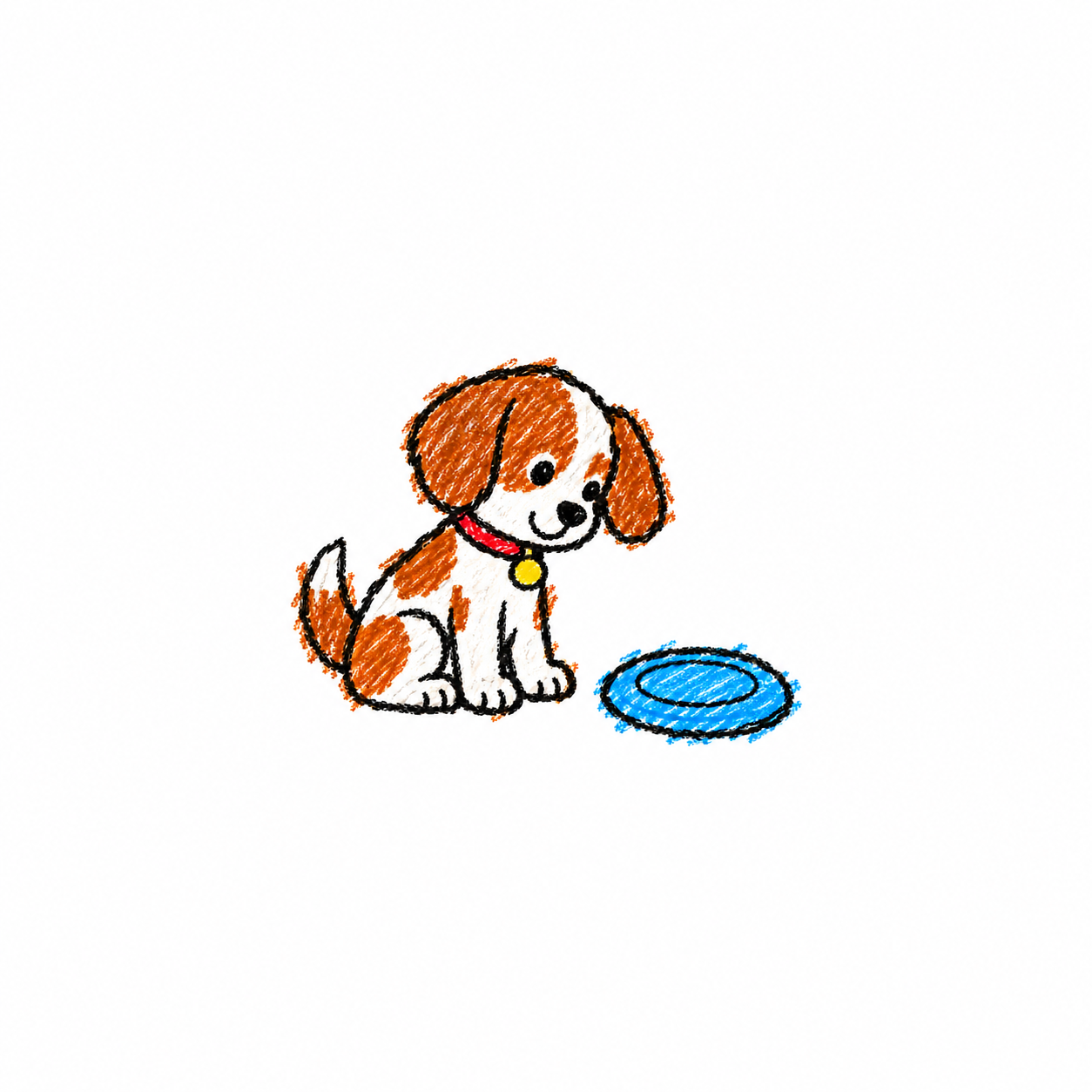 Flying disc and dog