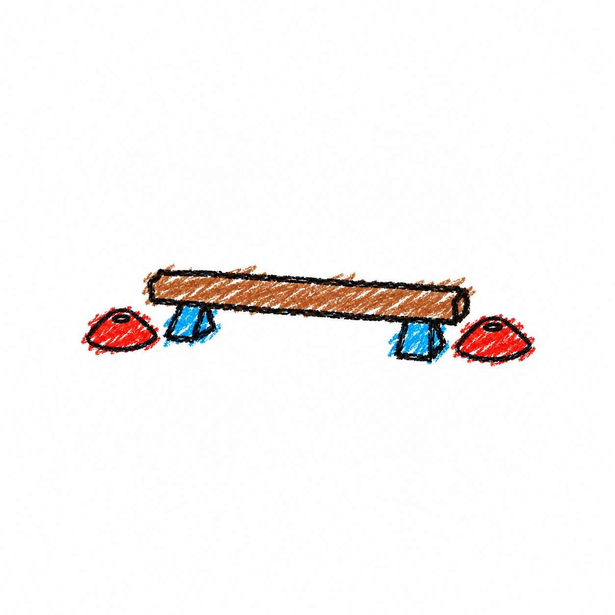 Balance beam and training cones