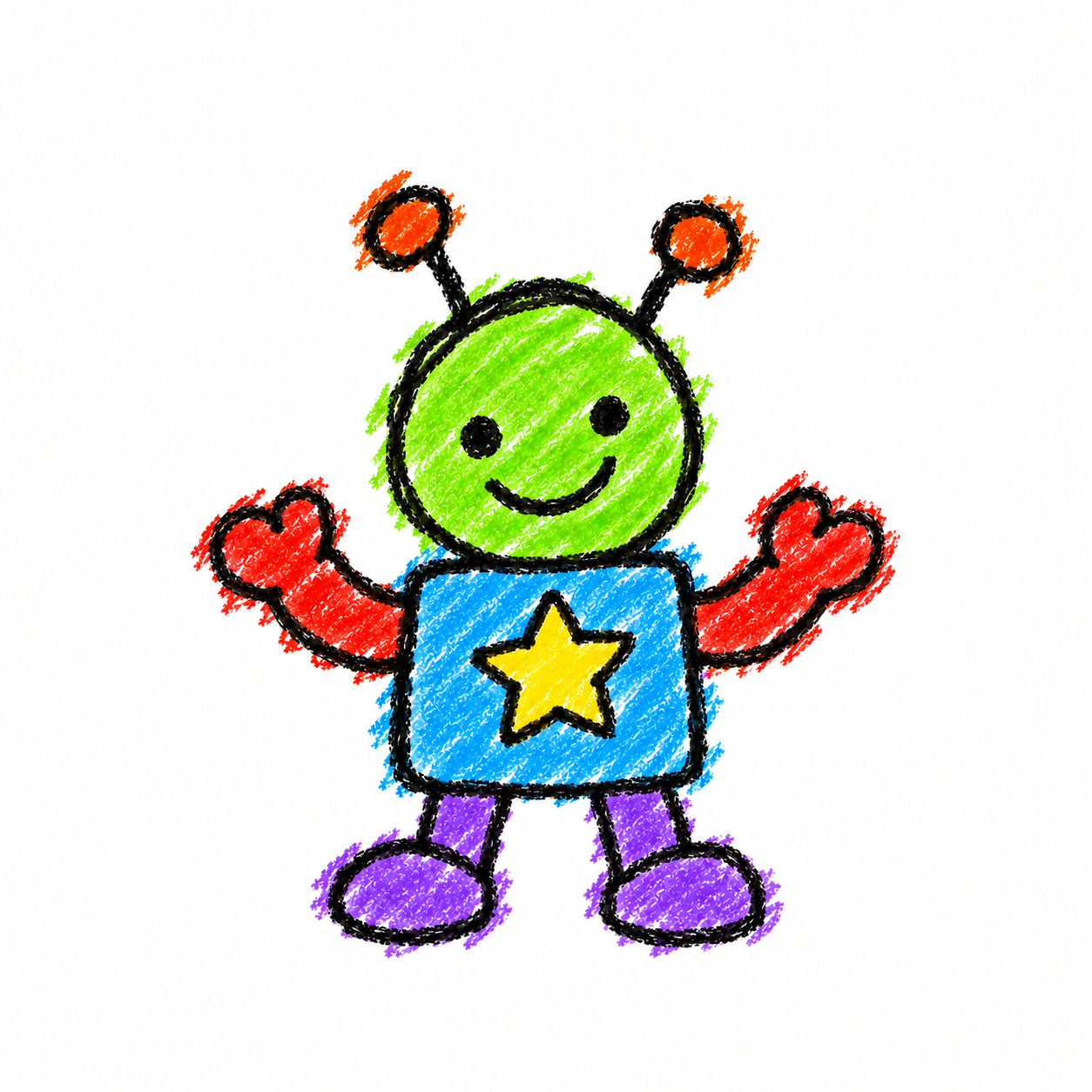 Imaginary space robot pal
