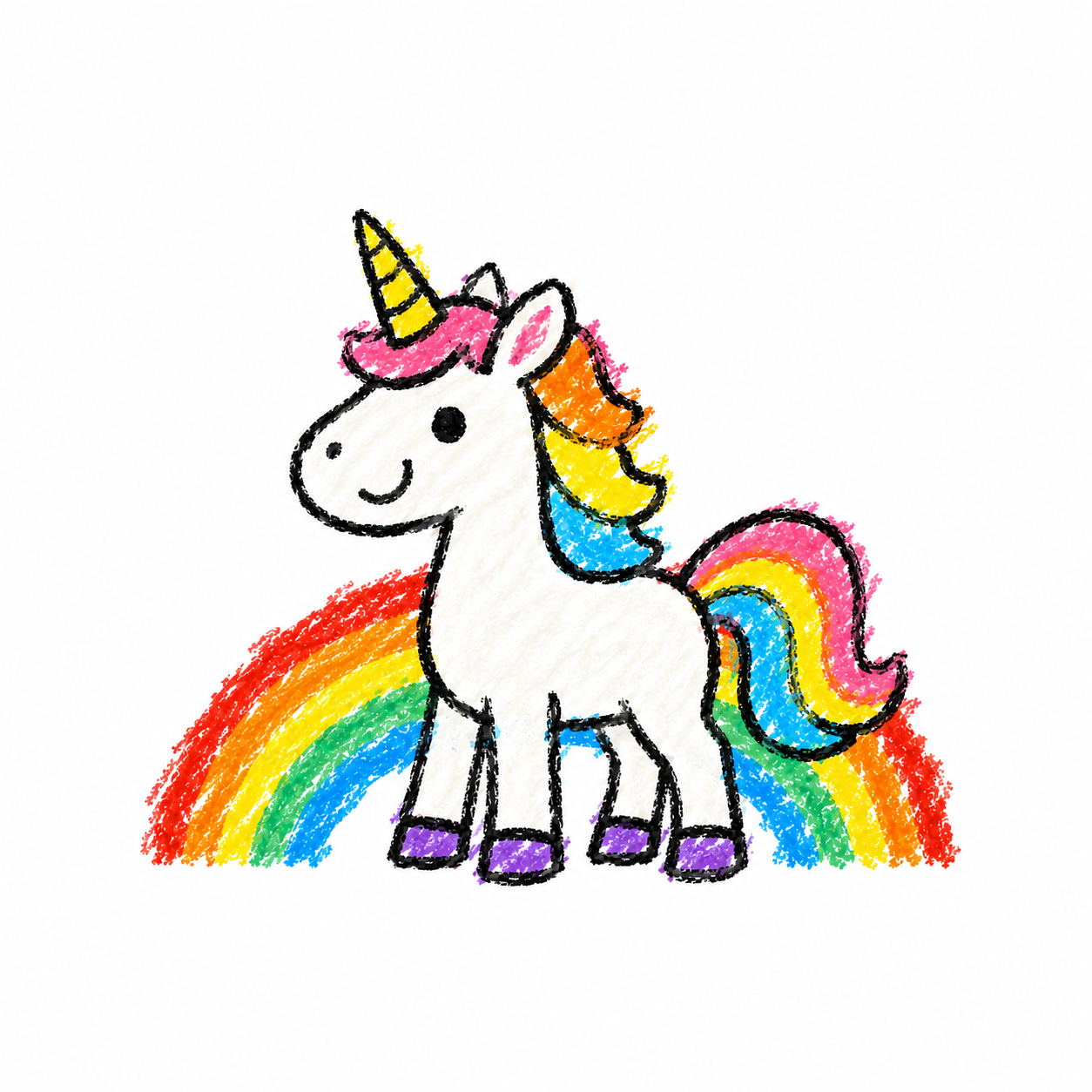 Unicorn and rainbow