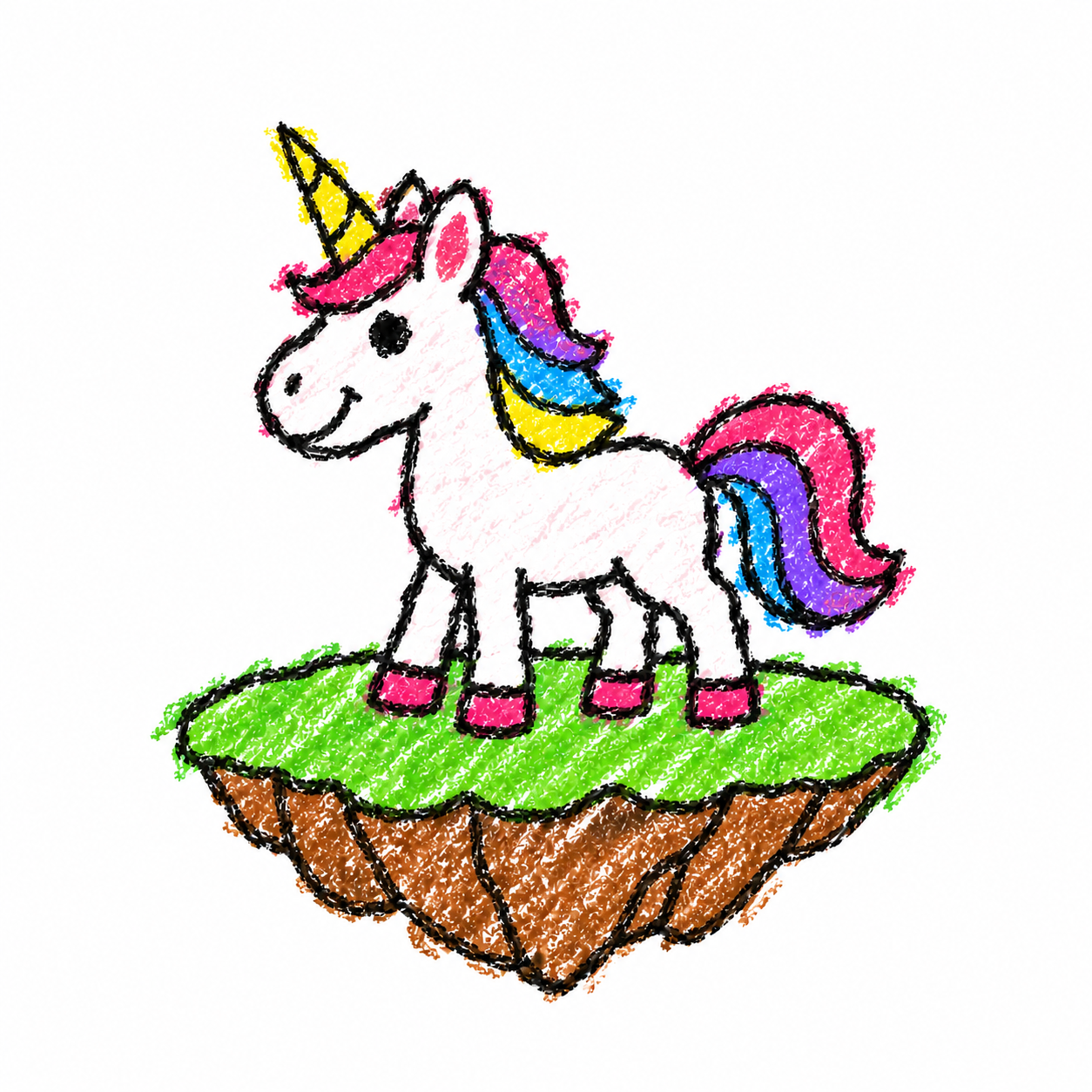 Floating island and unicorn