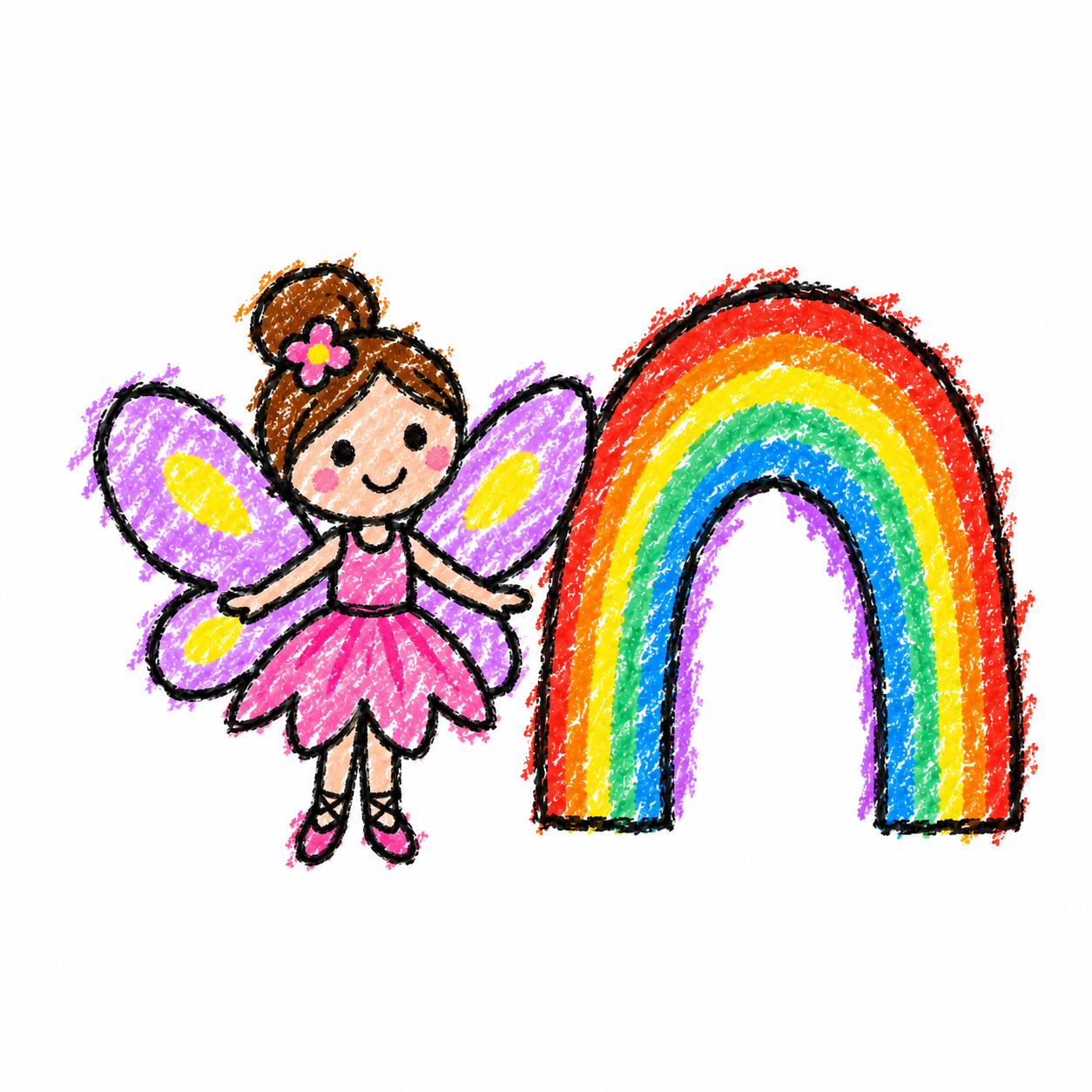 Rainbow gate and little fairy