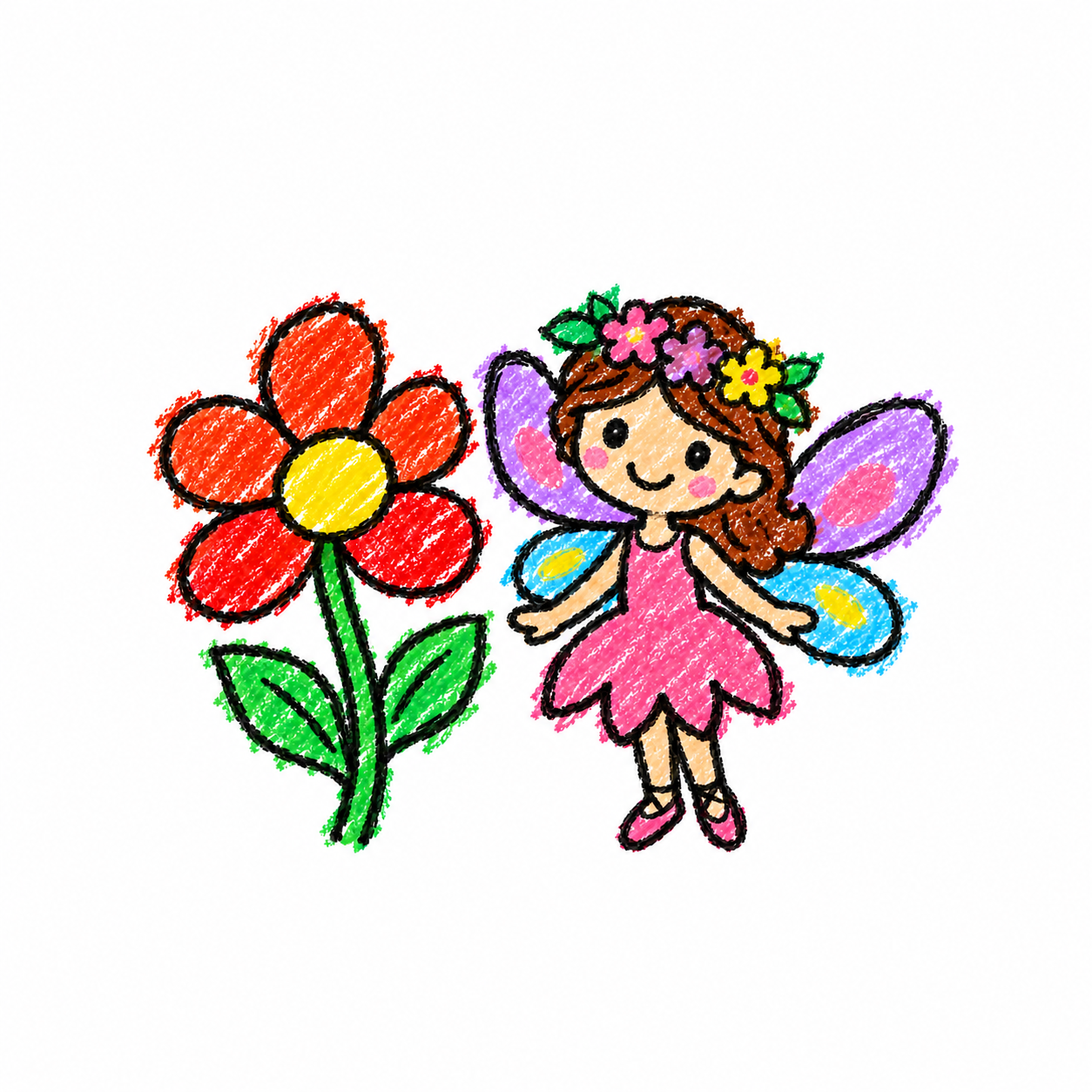 Flower crown and little fairy