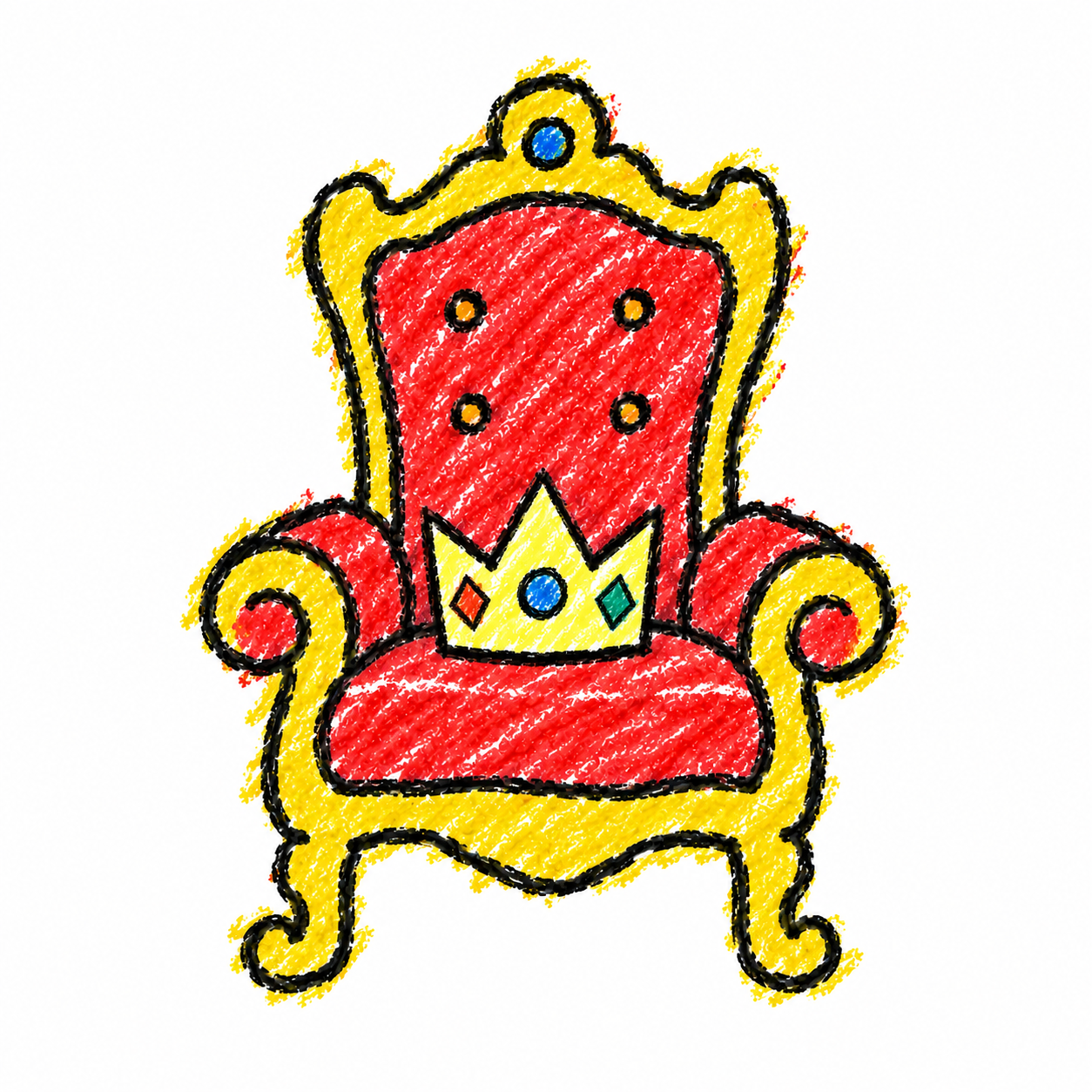 Little throne and paper crown