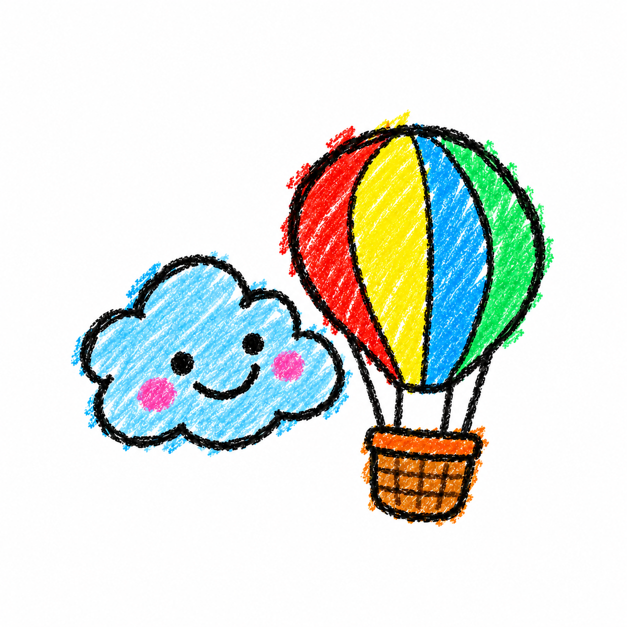 Dream balloon and cloud friend