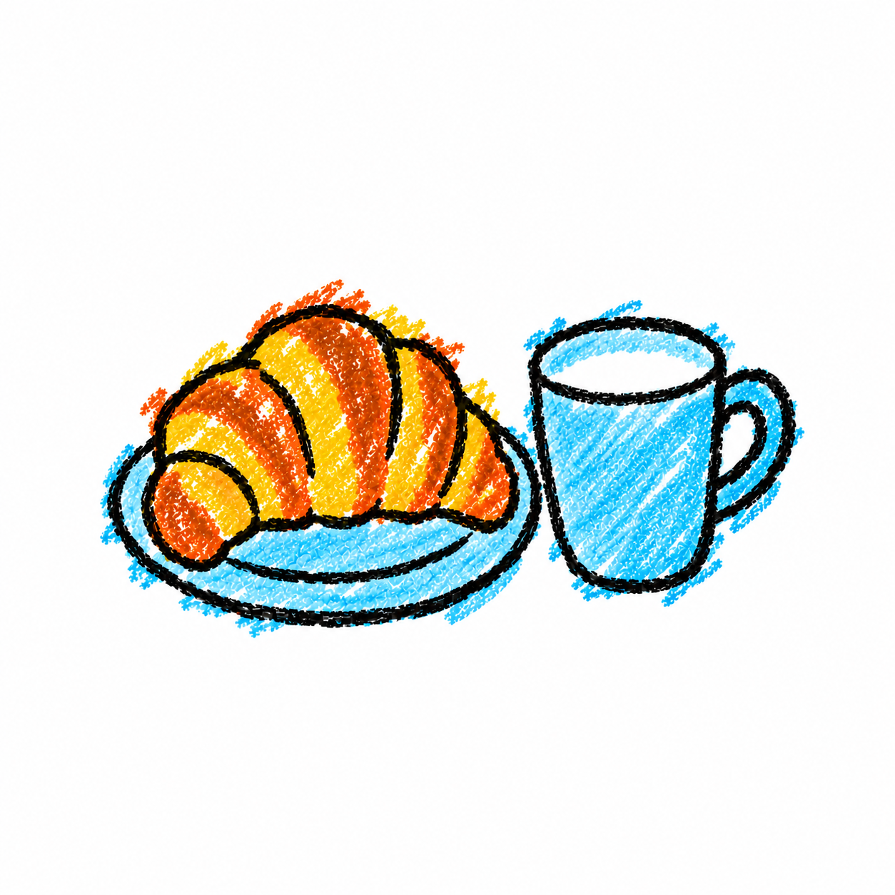 Croissant and mug